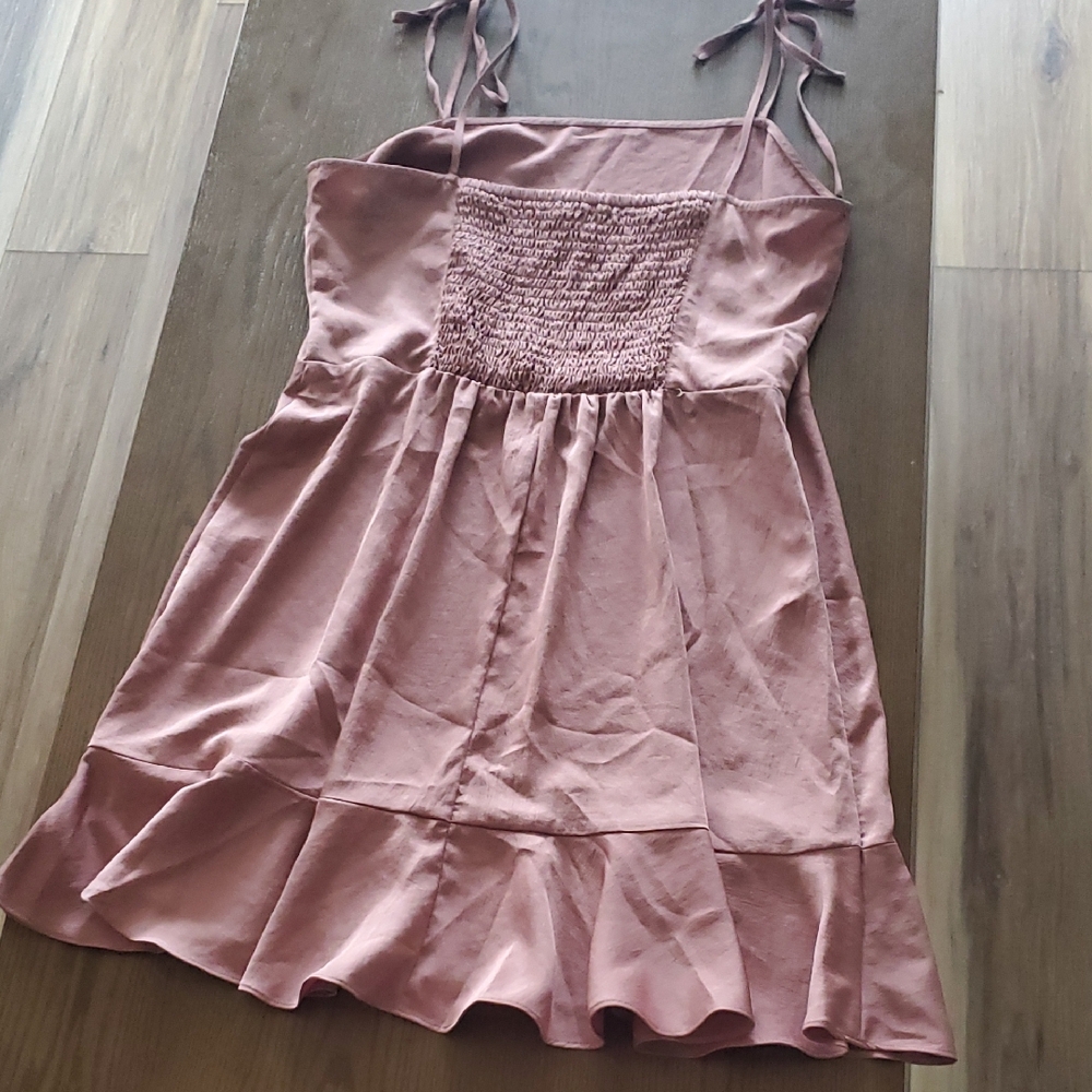 Express Dusty Rose Smocked Dress